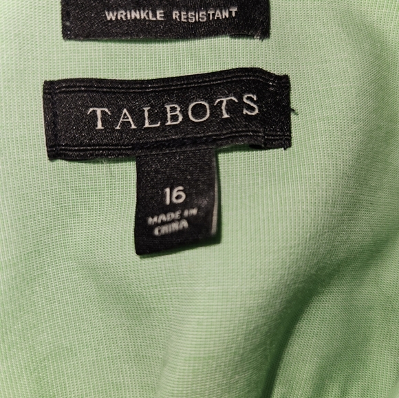 Talbots Womans Light Green Sleeveless Blouse Size 16 - Picture 11 of 12